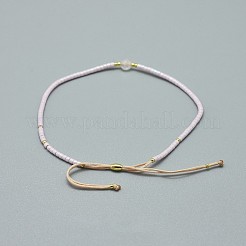 Bracelets réglables en quartz tressé de quartz rose naturel&nbsp;BJEW-F391-A01