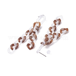 Orecchini pendenti con nappa a catena in acrilico da donna&nbsp;EJEW-JE04767-06