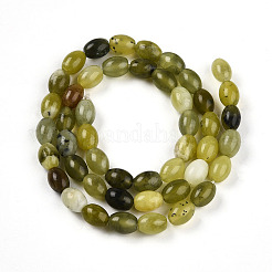 Cuentas de jade Xiuyan naturales hebras&nbsp;G-N346-02B-11