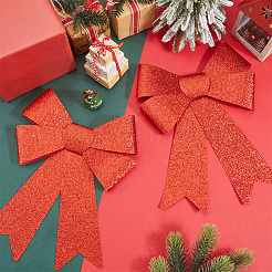 Nœud papillon de Noël en PVC pailleté&nbsp;AJEW-SP0003-72B-01