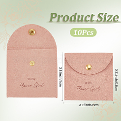 10 pochette en velours avec bouton pression&nbsp;ABAG-SP0001-42E