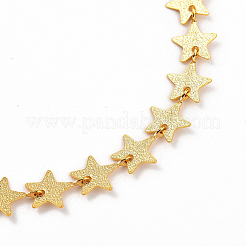 Collane con catena a maglie in ottone con stella&nbsp;NJEW-JN02949