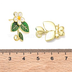 Boucles d'oreilles en laiton émaillé pour femme&nbsp;EJEW-A167-25G-01