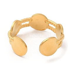 Anillo de puño abierto de acero inoxidable 304&nbsp;RJEW-K248-09G