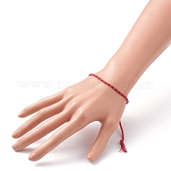 Fabrication de bracelets coulissants en cordons de coton tressés réglables&nbsp;BJEW-JB05743-01
