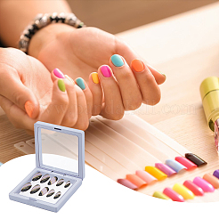 Scatole quadrate per presentazione di gioielli in plastica&nbsp;CON-WH0097-04