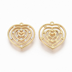 Messing micro pave klare zirkonia anhänger&nbsp;ZIRC-Q021-005G-NF