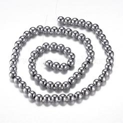 Galvanisieren magnetische synthetische Hämatit Perlenstränge&nbsp;G-A165A-4mm-04