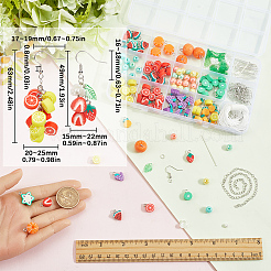 DIY-Sets zur Herstellung von Ohrhängern aus Polymer-Ton mit Früchten&nbsp;DIY-SC0028-38