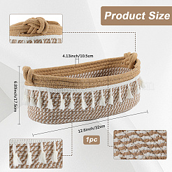 Panier de rangement tissé en corde de coton&nbsp;AJEW-WH20020-153E