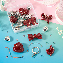 Kits para hacer llaveros con lazo de corazón&nbsp;DIY-TA0015-61