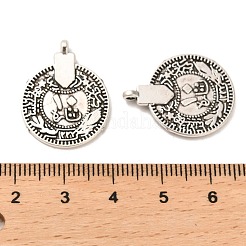 Tibetischer stil Aluminium Anhänger & Charms&nbsp;FIND-C043-070AS