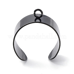 Componentes de anillo de dedo con puño abierto de acero inoxidable 304&nbsp;STAS-WH0029-40B-B