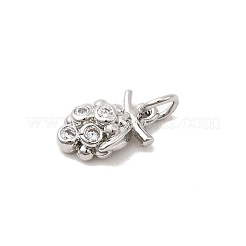 Breloques en laiton avec zircone cubique de micro pave&nbsp;KK-C139-24A-P