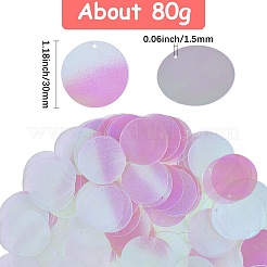 Pendentifs en PVC irisé à paillettes/sequins 80 g&nbsp;KY-SC0002-49C