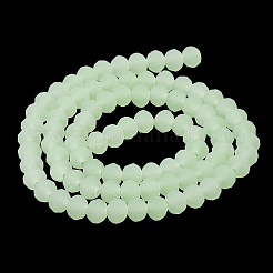 Fili di perle di vetro tinta unita imitazione giada&nbsp;EGLA-A034-J3mm-MD01