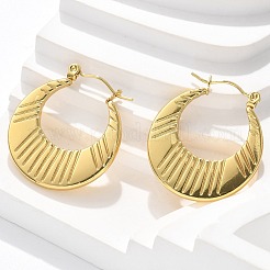 Orecchini a cerchio in acciaio inossidabile 304 per donna&nbsp;EJEW-L296-042G