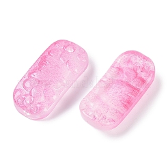 Breloques de connecteur en verre transparent peints à la bombe&nbsp;X1-GLAA-H035-06I