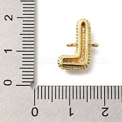 Messing Micro Pave Buchstabenglieder mit Zirkonia&nbsp;KK-I717-04L