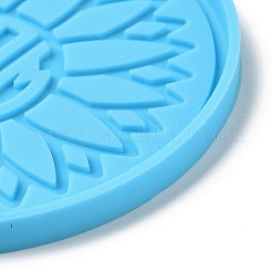 Stampi in silicone fai da te tema festa della mamma tondo piatto con ciondolo girasole&nbsp;SIMO-H010-03