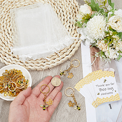 24 llavero de aleación de esmalte con forma de abeja.&nbsp;KEYC-AR00009
