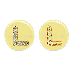 Messing Micro Pave klare Zirkonia Perlen&nbsp;KK-T030-LA843-LX3