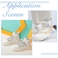 4 chaîne en laiton de 2 couleurs pour sangles de bottes&nbsp;HJEW-HS00051