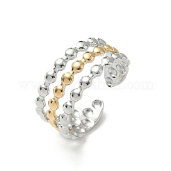 Anillos de puño de acero inoxidable 304 de dos colores&nbsp;RJEW-S635-01GP-F