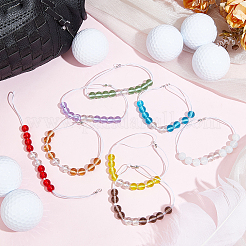 8 Stück Gummikordeln und Glas-Golfperlen zum Zählen von Schlagzahlen&nbsp;HJEW-DR00089