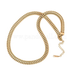 Colliers à double chaîne gourmette en acier inoxydable 304 de 6.5 mm pour femmes&nbsp;NJEW-G179-07G