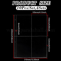 10 classeur en plastique avec pages intérieures pour porte-cartes&nbsp;DIY-WH0308-700B