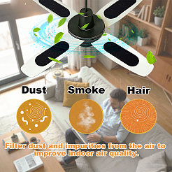 30 almohadilla de filtro de aire de carbón activado de algodón para ventilador de techo&nbsp;AJEW-WA0004-18