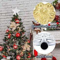 2 Stück 2 Farben Kunststoff Weihnachtsbaumspitze Stern Ornament&nbsp;AJEW-TA0003-49