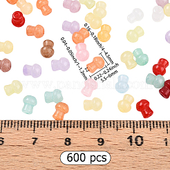 600 Stück undurchsichtige Glasperlen&nbsp;SEED-PA0001-18