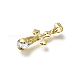 Ottone micro spianare pendenti zirconi&nbsp;KK-C090-02G