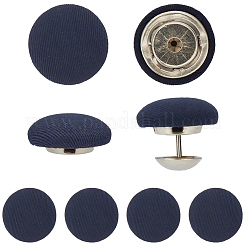 36 pz bottoni per unghie con tappo in tessuto rotondo e piatto&nbsp;BUTT-CY0001-34A