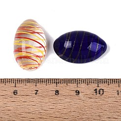 24 Stück handgefertigte ovale Glasmalerei-Dekorationen in verschiedenen Stilen&nbsp;LAMP-N034-30