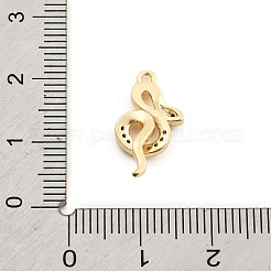 Pendentifs avec zircon cubiques à micro-pavés en laiton&nbsp;KK-M321-01F-G01