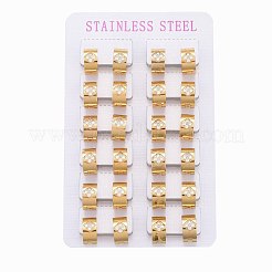 Pendientes de aro huggie de acero inoxidable 304&nbsp;X-EJEW-L252-022G