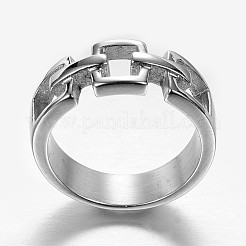 Anlaufgeschützte Ringe aus chirurgischem Edelstahl 316&nbsp;RJEW-P116-07-18mm
