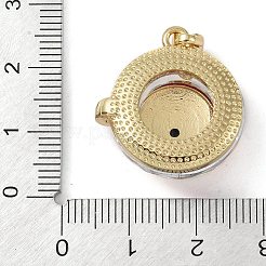 Micro pavé de zircone cubique en laiton avec pendentifs en verre&nbsp;KK-Q815-04G