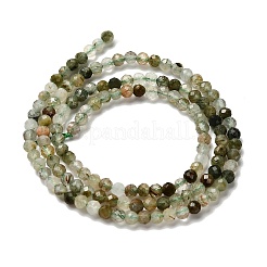 Chapelets de perles en quartz rutile vert naturel&nbsp;G-RM2025-A14-3mm-A