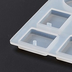 Silikonformen mit geometrischen Formen und Puzzleteilen&nbsp;X-DIY-D076-03