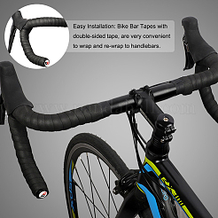 Ahademaker 2 juegos de cinta de manillar de bicicleta de 2 colores&nbsp;AJEW-GA0004-80