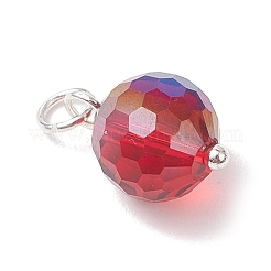AB-farbig plattierte transparente Glasanhänger&nbsp;PALLOY-JF04972-02