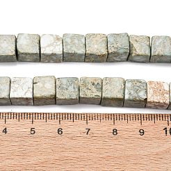 Natürliche Variszitperlenstränge&nbsp;G-B155-C05-8x8mm