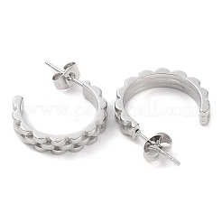 Boucles d'oreilles rondes en acier inoxydable 304 anti-ternissement&nbsp;LS-EJEW-A104-30P