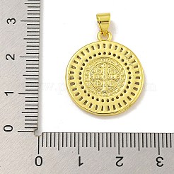 Estante de placas micro latón allanan colgantes de circonio cúbico&nbsp;KK-C074-35G