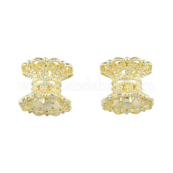 Bouchons à double perle en laiton&nbsp;KK-N259-23