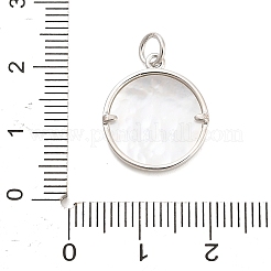 Colgantes de latón micro pavé de circonitas cúbicas con concha&nbsp;KK-H527-26P